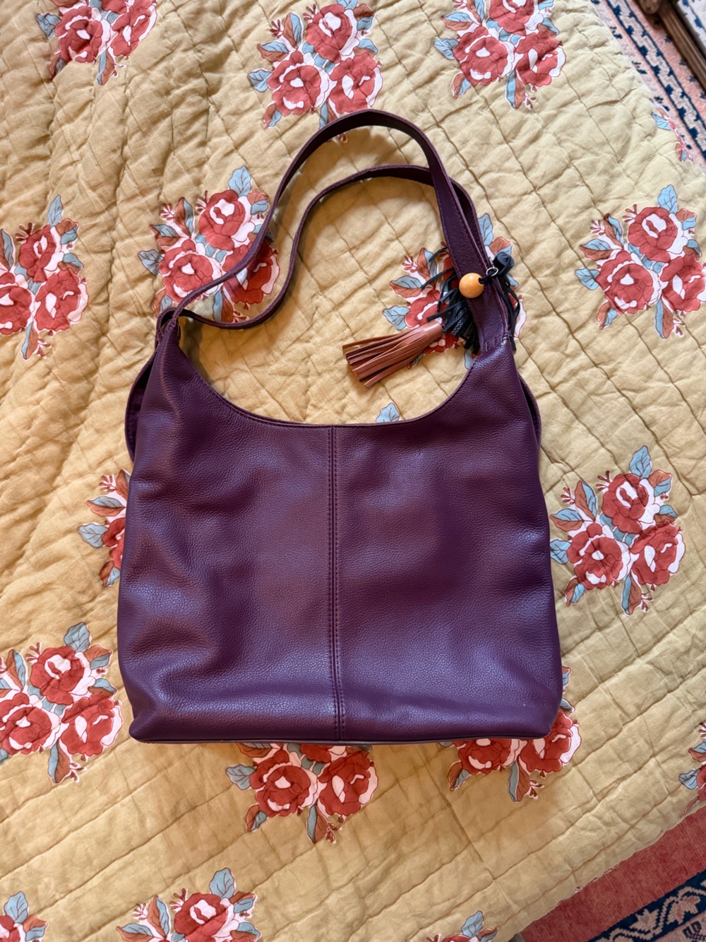 The Sak HUNTLEY leather hobo in plum